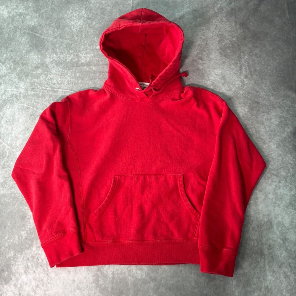 Champion Reverse Weave Hoodie Mens Medium Red Pullover Sweatshirt